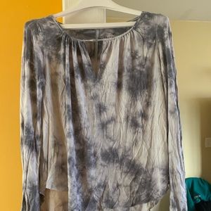 AMERICAN EAGLE🦅white & grey tie dye Long Sleeve